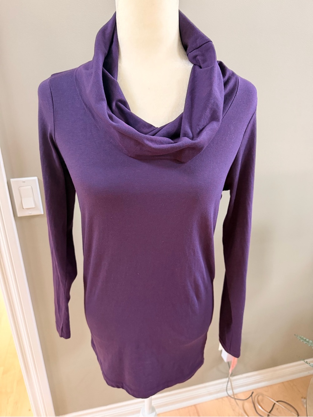 Mountain Warehouse Plum Purple Cowl Neck Long Sleeve Tunic Top